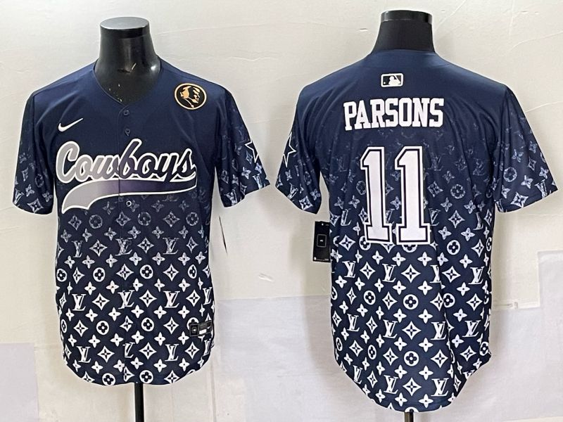 Men 2025 Dallas Cowboys #11 Parsons Drak blue Nike Limited NFL Jersey style 035->dallas cowboys->NFL Jersey